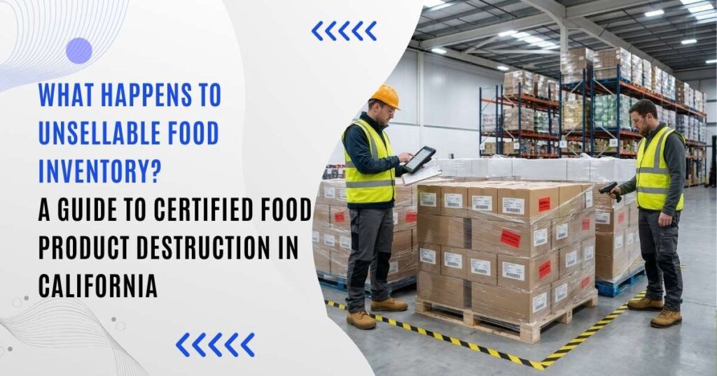 Certified food product destruction in California for unsellable packaged inventory